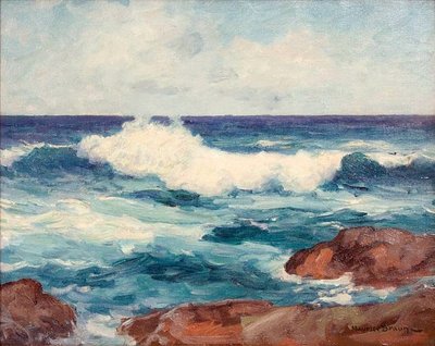 Onde che si infrangono vicino a Point Loma, California da Maurice Braun